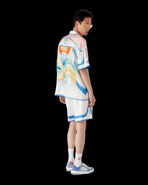 CASABLANCA Fuji Dream Silk Shorts Mens Apparel